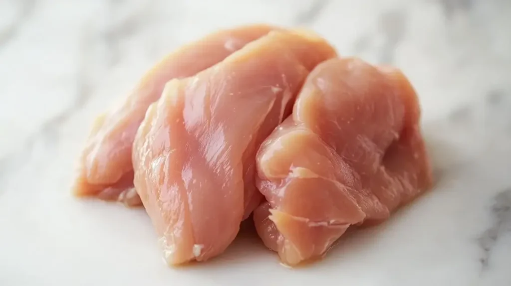 A large chicken piece cooked to perfection, golden brown and juicy, resting on a wooden cutting board, garnished with fresh herbs and served with a meat thermometer for precise doneness.